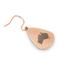 Load image into Gallery viewer, Gum Burl Drop Earrings - Rose Gold - Tyalla - Woodsman Jewelry