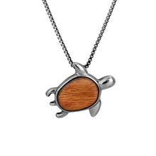 Load image into Gallery viewer, Gum Burl Turtle Necklace - Gunmetal - Tyalla - Woodsman Jewelry