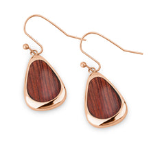 Load image into Gallery viewer, Jarrah Drop Earrings - Rose Gold - Tyalla - Woodsman Jewelry