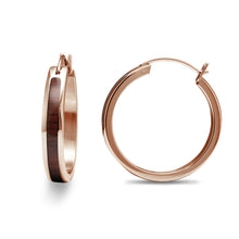 Load image into Gallery viewer, Jarrah Hoop Earrings - Rose Gold - Tyalla - Woodsman Jewelry