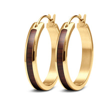 Load image into Gallery viewer, Jarrah Hoop Earrings - Yellow Gold - Tyalla - Woodsman Jewelry