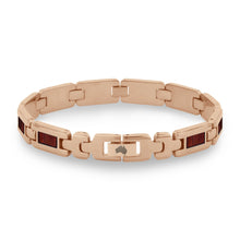 Load image into Gallery viewer, Jarrah Men's Link Bracelet - Rose Gold - Tyalla - Woodsman Jewelry