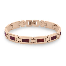 Load image into Gallery viewer, Redwood Men's Link Bracelet - Rose Gold - Sequoia - Woodsman Jewelry