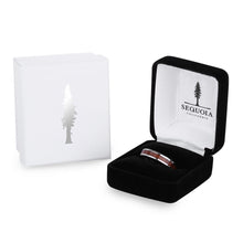 Load image into Gallery viewer, Redwood Thin Tungsten Ring - Rose Gold - Sequoia - Woodsman Jewelry