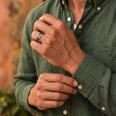 Hawaiian Koa Wood Titanium Ring - Classic