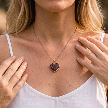 Redwood Heart Necklace - Rose Gold