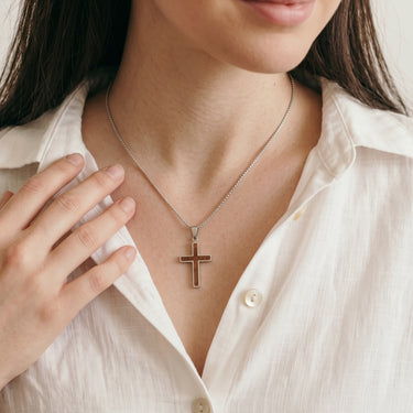 Ancient Kauri Cross Necklace