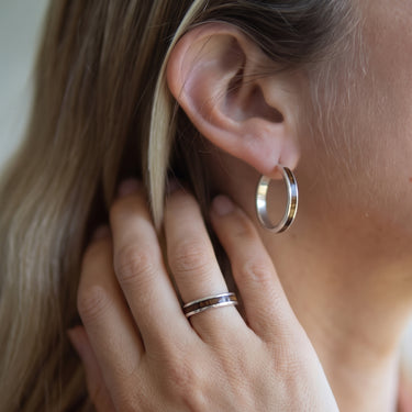 Hawaiian Koa Wood Hoop Earrings