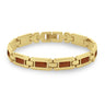 Ancient Kauri Ladies Link Bracelet - Yellow Gold - Komo Kauri - Woodsman Jewelry
