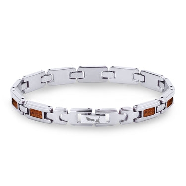 Ancient Kauri Men's Link Bracelet - Komo Kauri - Woodsman Jewelry