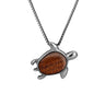 Ancient Kauri Turtle Necklace - Gunmetal - Komo Kauri - Woodsman Jewelry