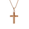Gum Burl Cross Necklace - Rose Gold - Tyalla - Woodsman Jewelry
