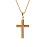 Gum Burl Cross Necklace - Yellow Gold - Tyalla - Woodsman Jewelry
