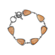 Load image into Gallery viewer, Gum Burl Drop Bracelet - Gunmetal - Tyalla - Woodsman Jewelry
