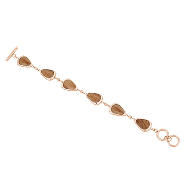 Gum Burl Drop Bracelet - Rose Gold - Tyalla - Woodsman Jewelry