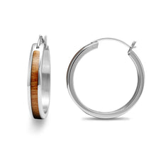 Load image into Gallery viewer, Gum Burl Hoop Earrings - Tyalla - Woodsman Jewelry
