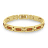 Gum Burl Ladies Link Bracelet - Yellow Gold - Tyalla - Woodsman Jewelry