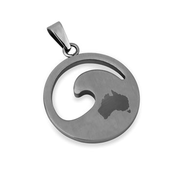 Gum Burl Wave Necklace - Gunmetal - Tyalla - Woodsman Jewelry