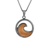 Gum Burl Wave Necklace - Gunmetal - Tyalla - Woodsman Jewelry