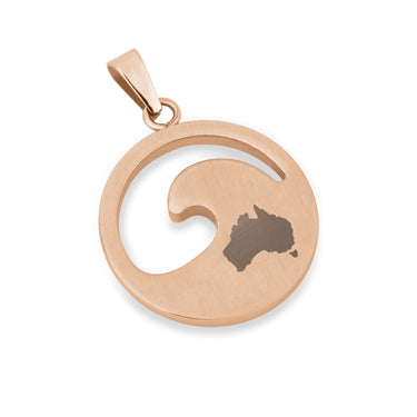 Gum Burl Wave Necklace - Rose Gold - Tyalla - Woodsman Jewelry