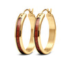 Hawaiian Koa Wood Hoop Earrings - Yellow Gold - Komo Koa - Woodsman Jewelry