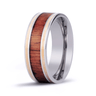 Hawaiian Koa Wood Titanium & Gold Ring - Classic - Komo Koa - Woodsman Jewelry
