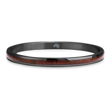 Jarrah Bangle - Gunmetal - Tyalla - Woodsman Jewelry