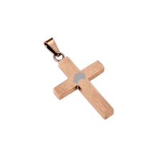 Load image into Gallery viewer, Jarrah Cross Necklace - Rose Gold - Tyalla - Woodsman Jewelry
