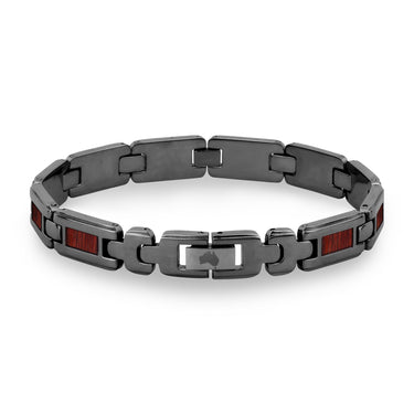 Jarrah Men's Link Bracelet - Gunmetal - Tyalla - Woodsman Jewelry