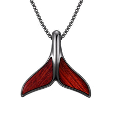 Load image into Gallery viewer, Jarrah Whale Tail Necklace - Gunmetal - Tyalla - Woodsman Jewelry
