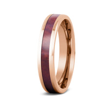 Load image into Gallery viewer, Redwood Thin Tungsten Ring - Rose Gold - Sequoia - Woodsman Jewelry
